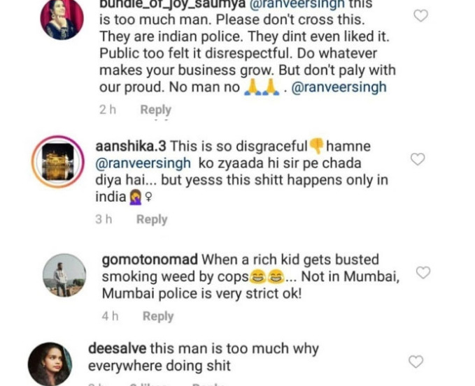 ranveer singh,ranveer singh trolled,inappropriate picture with police officials,umang 2019,entertainment news