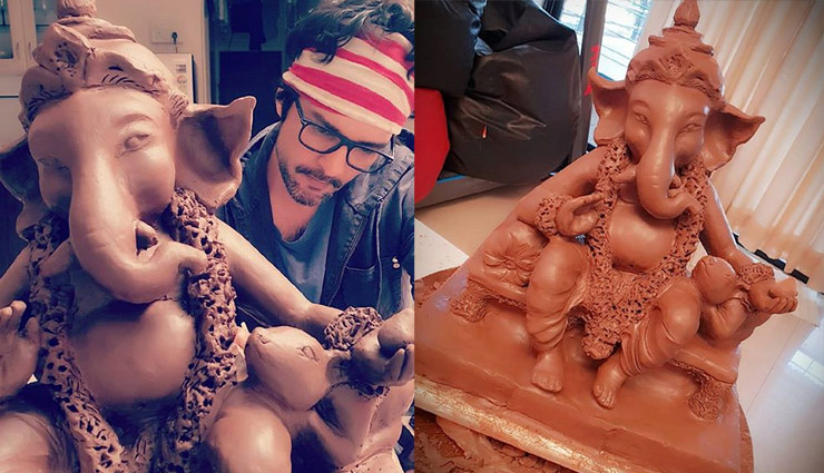ganesh chaturthi 2019,raqest bapat,eco friendly bappa,tv celeb,entertainment