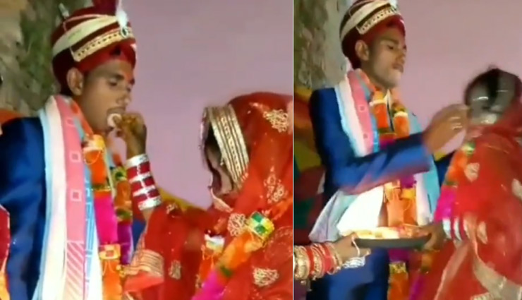 VIDEO: दुल्हन ने बड़े मजे से खिलाया रसगुल्ला, फिर आई दुल्हे की बारी, तो किया ऐसा काम; देख लोगों के उड़े होश