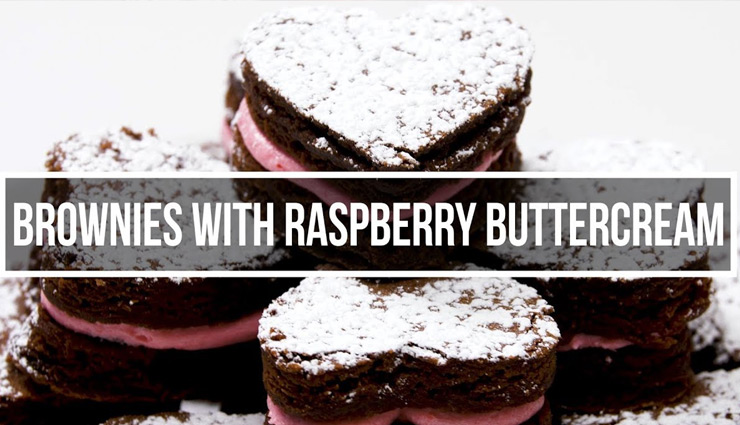 raspberry butter cream brownies,raspberry butter cream brownies recipe,valentine recipe,recipe