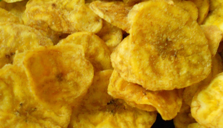 non-fried masala banana chips recipe,healthy banana chips,homemade banana chips,masala banana chips recipe,raw banana chips,healthy snacks,baked banana chips,crispy banana chips