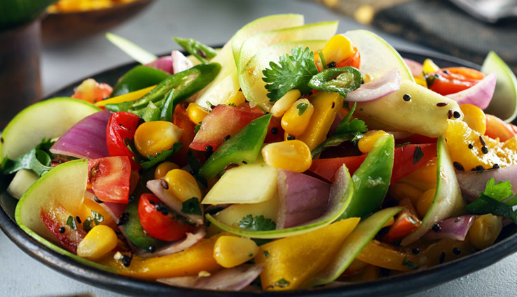 corn and raw mango salad,hunger struck,food,easy recipe