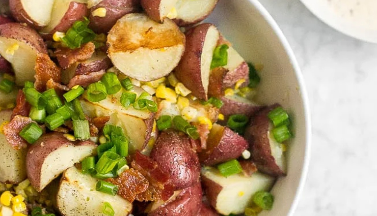 Recipe- Flavorful Red Potato Salad With Bacon and Corn