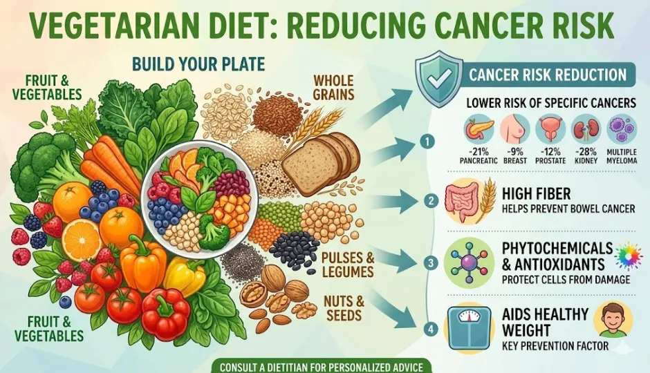 शाकाहारी आहार अपनाने से किन कैंसरों का जोखिम हो सकता है कम, अध्ययन में हुआ खुलासा