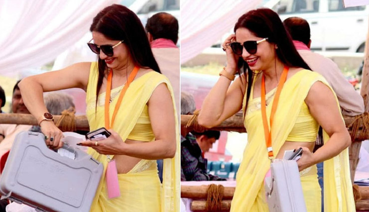 पीली साड़ी वाली महिला अधिकारी: पति की हो चुकी है मौत, भोजपुरी फिल्मों का मिल चुका है ऑफर