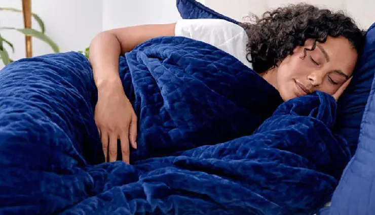 weighted blanket benefits,improve sleep naturally,reduce anxiety with weighted blanket,insomnia remedies,stress relief sleep,depression and sleep aid,better sleep tips,relaxation techniques,health benefits of weighted blankets,mood improvement with sleep
