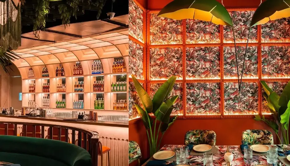 mouni roy restaurant,badmaash bengaluru,badmaash mumbai,avocado bhel price,jhalmuri rs 395,masala peanuts rs 300,mounilicious drink,indian restaurant india,mouni roy food business,jungle-themed restaurant,best indian snacks,celebrity restaurant india,mouni roy restaurants menu.