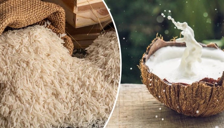 coconut milk rice recipe,easy coconut rice,coconut rice with basmati,how to make coconut milk rice,fragrant coconut rice,coconut rice with ghee,simple coconut rice,vegan coconut rice recipe,coconut rice side dish,indian coconut rice recipe