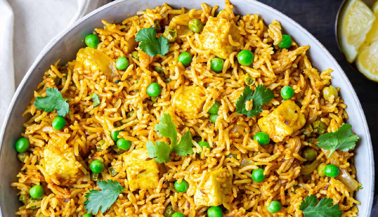 matar paneer pulao,matar paneer pulao recipe,paneer pulao recipe,recipe,breakfast recipe,matar recipe