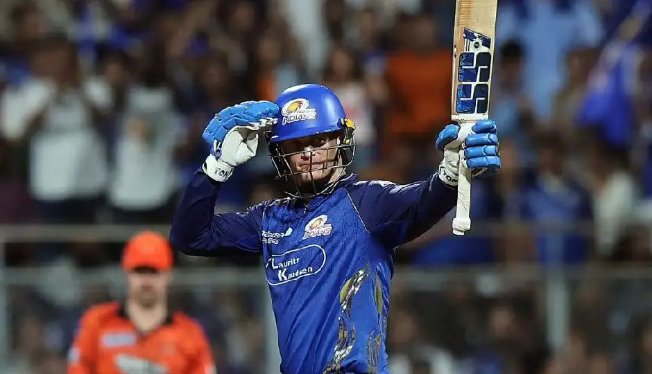 रिकेल्टन का विस्फोटक शतक, 44 गेंदों में सेंचुरी जड़कर मुंबई के लिए बनाया नया इतिहास