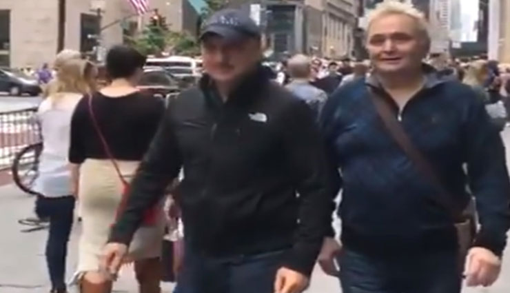 VIDEO- Rishi Kapoor feels ‘Kher-free’ on the streets of New York with old friend Anupam Kher