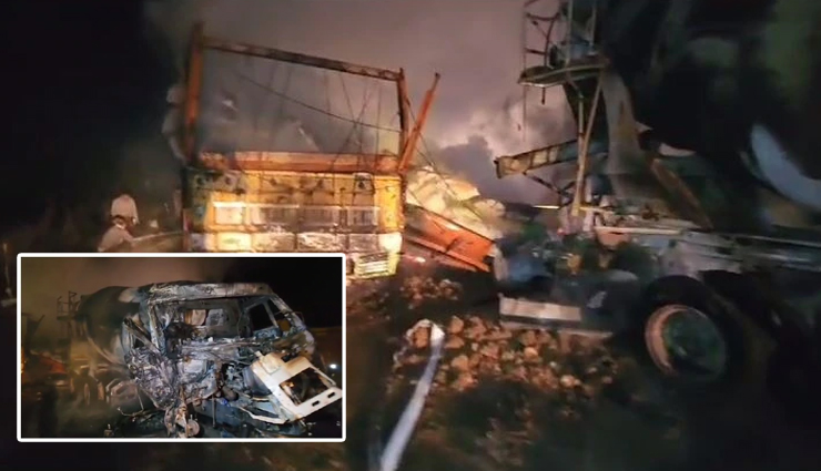 
यमुनानगर में दो ट्रकों की आमने-सामने भिड़ंत, लगी आग, दोनों चालकों की जलकर मौत 
