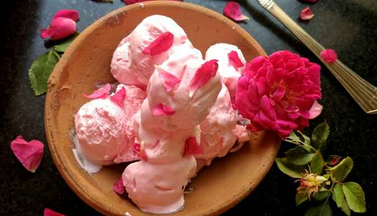 rose ice cream,rose ice cream recipe,ice cream recipe,yummy rose ice cream recipe,recipe,dessert recipe,summer recipe