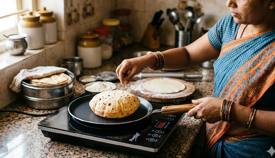गैस नहीं तो चिंता नहीं! इंडक्शन चूल्हे पर ऐसे सेंकें नरम रोटियां