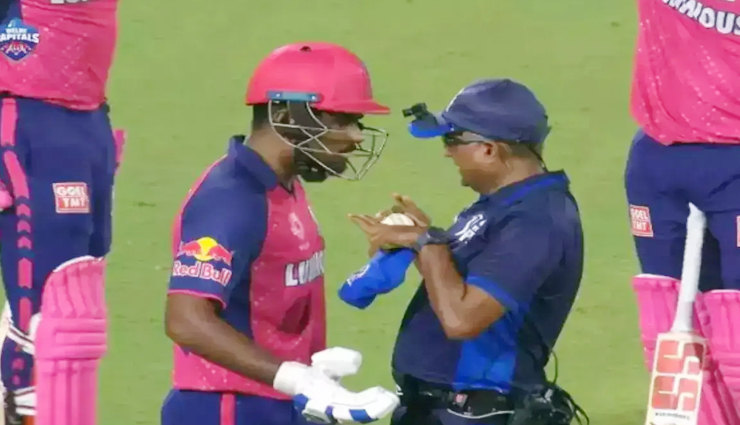 संजू सैमसन को अम्पायर से बहस करना भारी पड़ा, मैच हारने के साथ ही लगा जुर्माना
