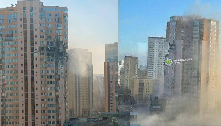 रूस ने कीव एयरपोर्ट के पास किया बड़ा धमाका, कई इमारतों को नुकसान