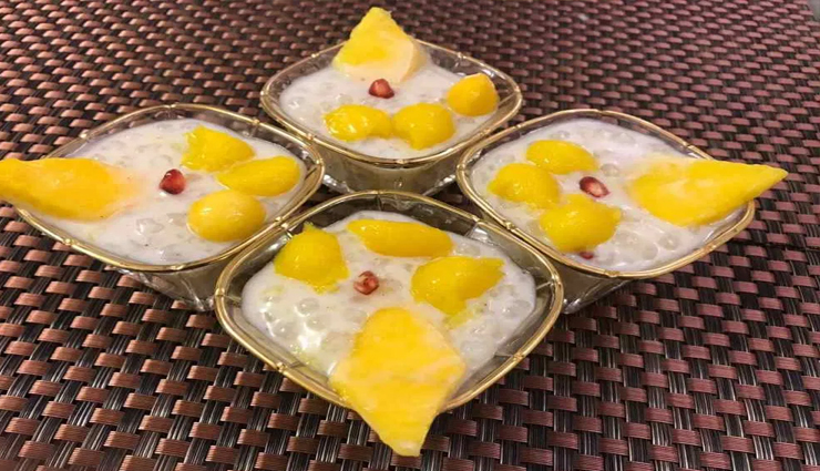 साबूदाना मैंगो पुडिंग के साथ लें सावन के व्रत का आनंद #Recipe 