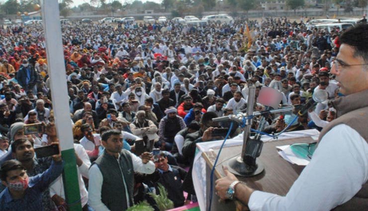 शेखावाटी में दिखा पायलट का दमखम, रोड शो में थे 400 से अधिक वाहन