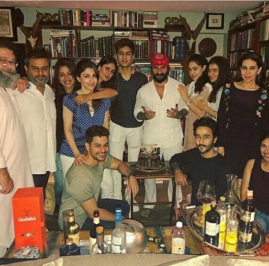 bollywood,saif ali khan,saif ali khan birthday celebration,sara ali khan,Kareena Kapoor Khan