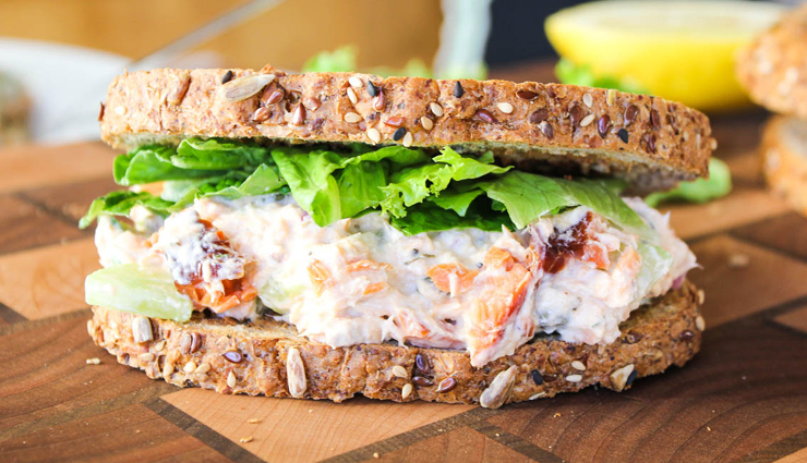 salmon salad sandwich