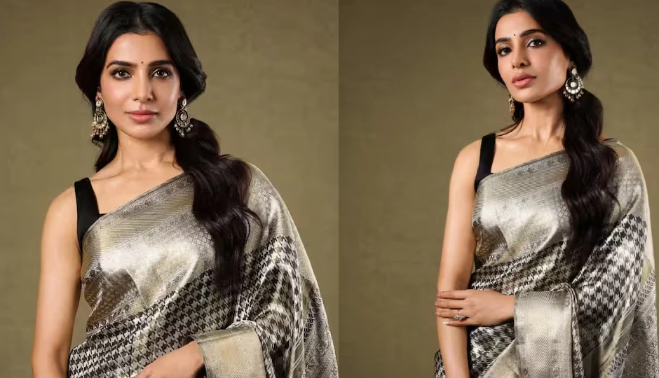samantha ruth prabhu latest look,samantha saree style,samantha fashion inspiration,traditional modern saree look,samantha bridal style,south actress fashion,silk saree styling tips,samantha new photos,celebrity saree look