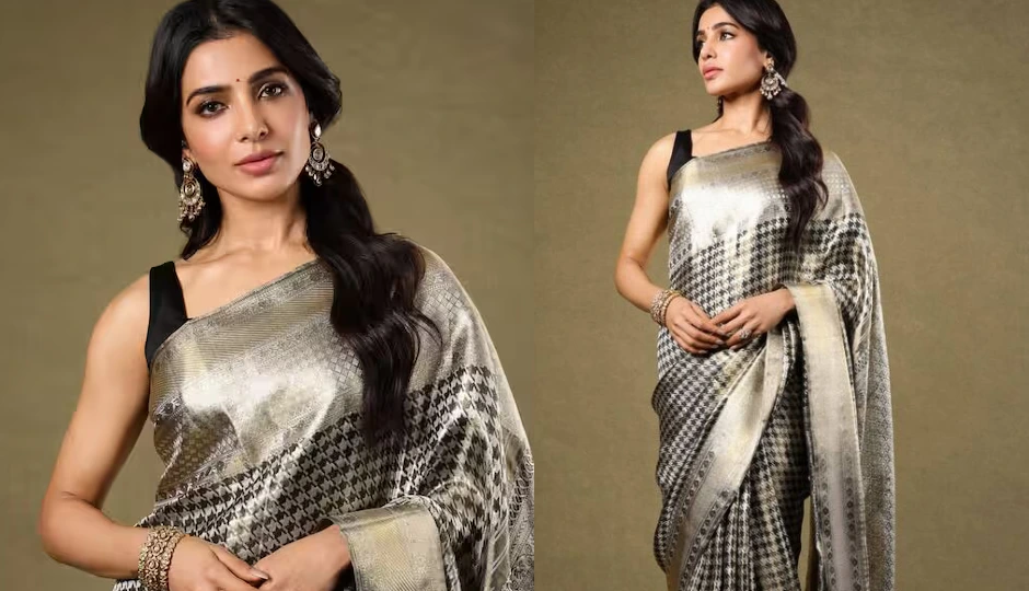 samantha ruth prabhu latest look,samantha saree style,samantha fashion inspiration,traditional modern saree look,samantha bridal style,south actress fashion,silk saree styling tips,samantha new photos,celebrity saree look