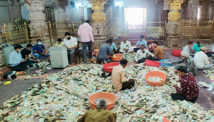 सांवलिया सेठ मंदिर के भंडार की गिनती पूरी, 29 करोड़ से अधिक की धनराशि मिली
