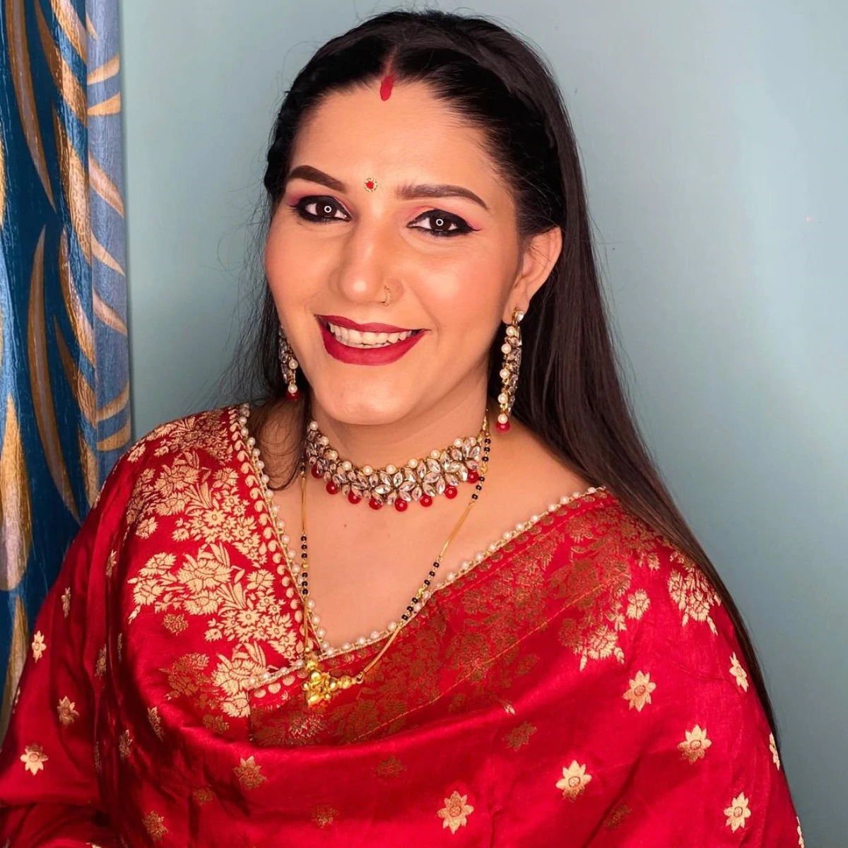 sapna choudhary,sapna chaudhary,sapna choudhary shares first pic with hubby,sapna choudhary husband veer sahu,sapna choudhary karwa chauth,karwa chauth 2020,social media,entertainment