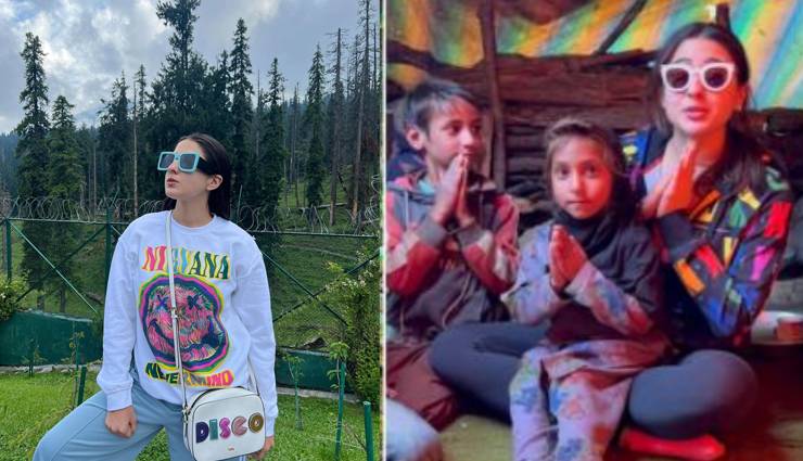 sara ali khan,kashmir visit,actress sara ali khan,amarnath yatra,sara dargah,sara photo,sara video