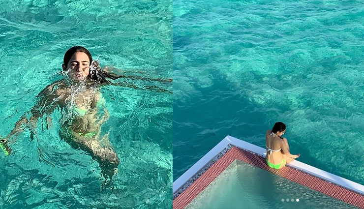 sara ali khan vacation pics,sara ali khan,sara ali khan maldives vacation,sara ali khan bikini photos,sara ali khan in bikini,sara ali khan instagram,sara ali khan news in hindi,entertainment,bollywood news in hindi