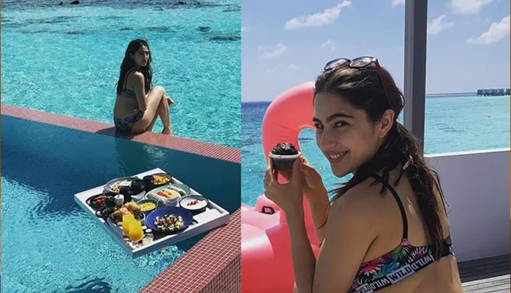 स्‍वीमिंग पूल में सारा अली खान ने कुछ यूं सेलीब्रेट किया New Year, PHOTOS में दिखा HOT अंदाज