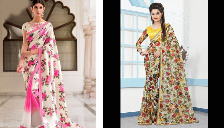 5 Floral Print Saree To Style This Summer