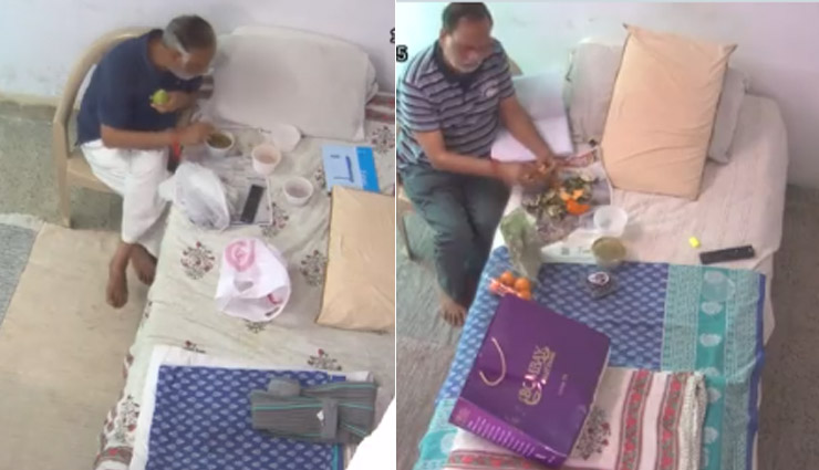 मसाज के बाद अब जेल में होटल का खाना खाते दिखे सत्येंद्र जैन, वीडियो वायरल