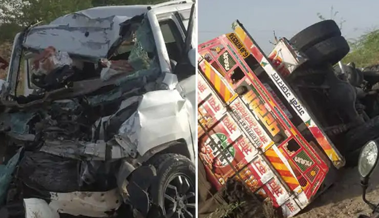 राजस्थान: बाड़मेर में बारातियों से भरी SUV और ट्रक के बीच भिड़ंत, एक ही परिवार के 8 लोगों की मौत 