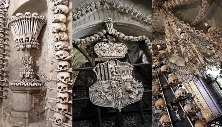 weird news,weird place,the church of bones,sedlec ossuary,church by human skeletons
