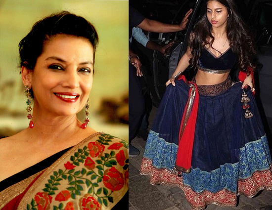 शबाना आज़मी ने शाहरुख़ खान की बेटी के लिए ये क्या कहा 