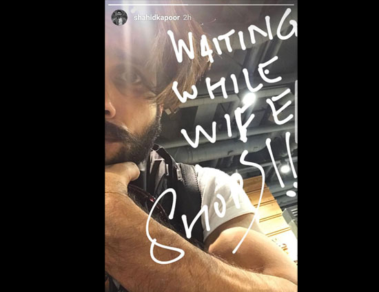 PIC Shahid Kapoor waiting for his wife is the major couple goal