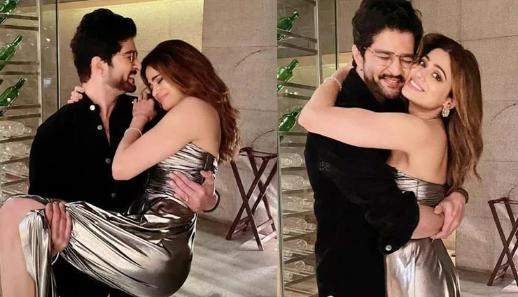 Shamita Shetty के बर्थडे पर रोमांटिक हुए राकेश बापट, कैमरे के सामने किया किस; VIDEO