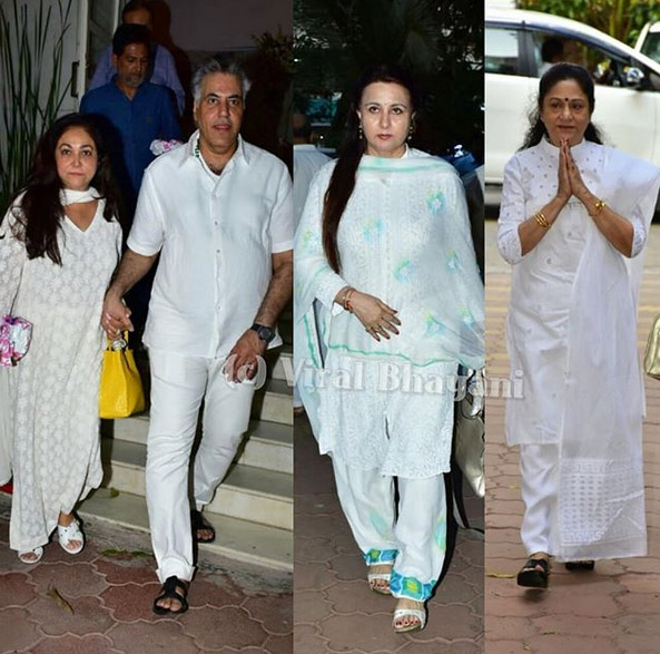 prayer meet of shammi aunty,shammi aunty,bollywood stars at the prayer meet,entertainment news