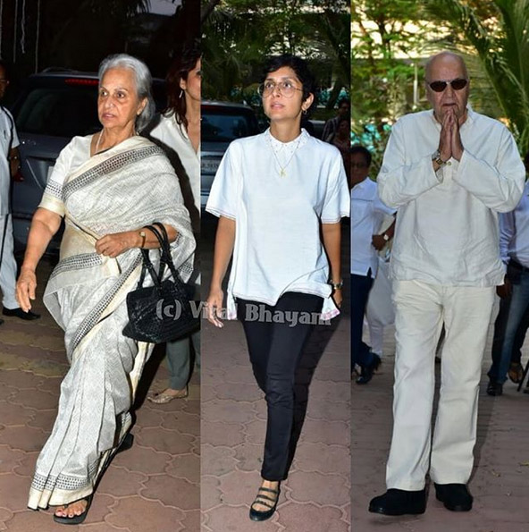 prayer meet of shammi aunty,shammi aunty,bollywood stars at the prayer meet,entertainment news