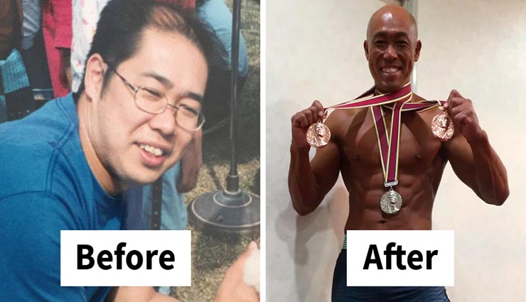 japan,wife left because of obesity,husband made himself fit
