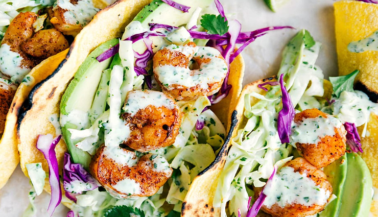 Recipe- Tender and Flavorful Shrimp Tacos With Creamy Pickled Jalapeno Slaw