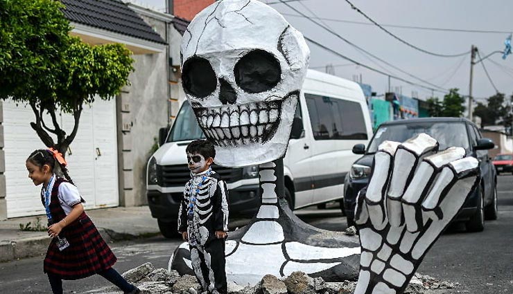 weird news in hindi,mexico,dead giant skeleton,road