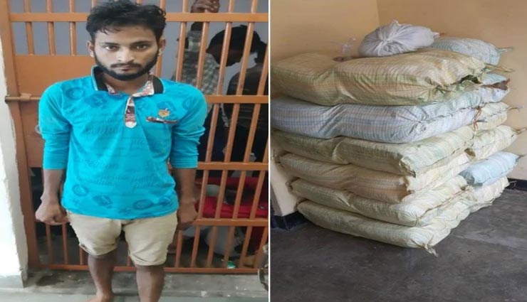 उत्तर प्रदेश : डिलीवरी से पहले पकड़ा गया 50 लाख का गांजा, ली गई चावल के बोरों की मदद