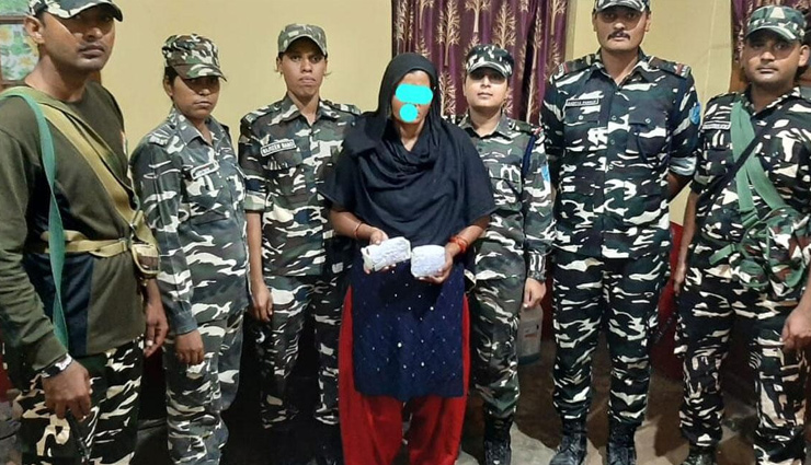 रक्सौल बिहार बॉर्डर  पर 40 लाख की अफीम के साथ महिला तस्कर गिरफ्तार
