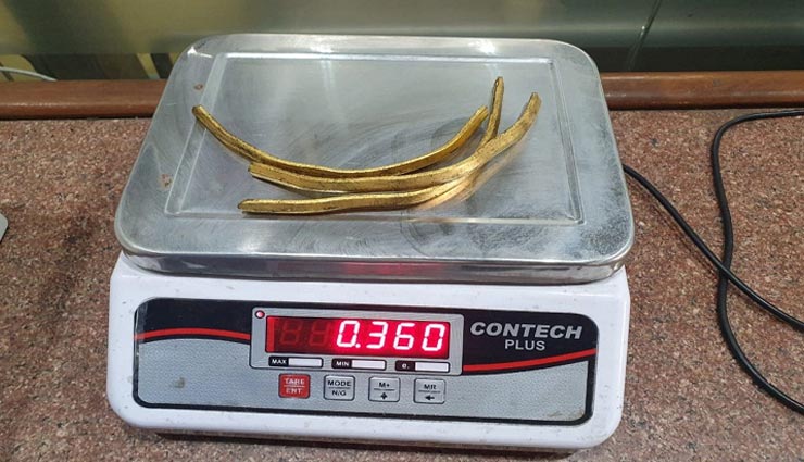 जयपुर : तार के अंदर डाल लाया गया 16 लाख रुपए का सोना, चेकिंग के दौरान पकड़ा गया तस्कर