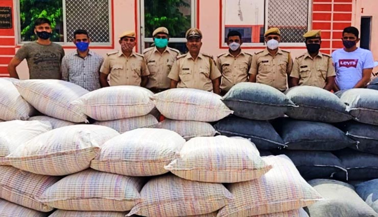 उदयपुर : नशे के खिलाफ पुलिस को मिली बड़ी कामयाबी, पकड़ा गया 40 लाख रुपए की कीमत का डोडा चुरा
