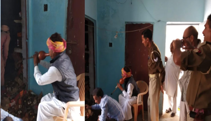 उत्तर प्रदेश : थाने में घुसा कोबरा सांप, पुलिसकर्मी को बजानी पड़ी बीन weird news in hindi,uttar pradesh,policeman,snake bean,police station