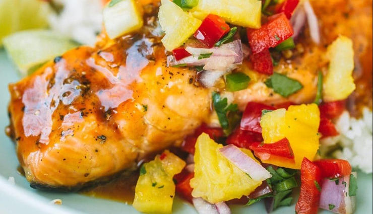 salmon with pineapple salsa,hunger struck,food,easy recipe