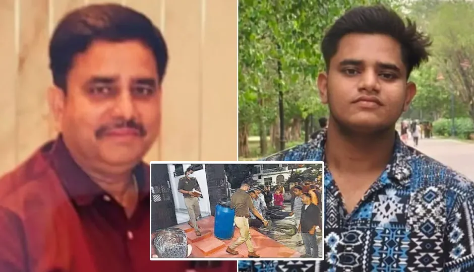 लखनऊ में बेटे ने की पिता की गोली मारकर हत्या, शव काटकर नीले ड्रम में छुपाया, इलाके में मचा हड़कंप